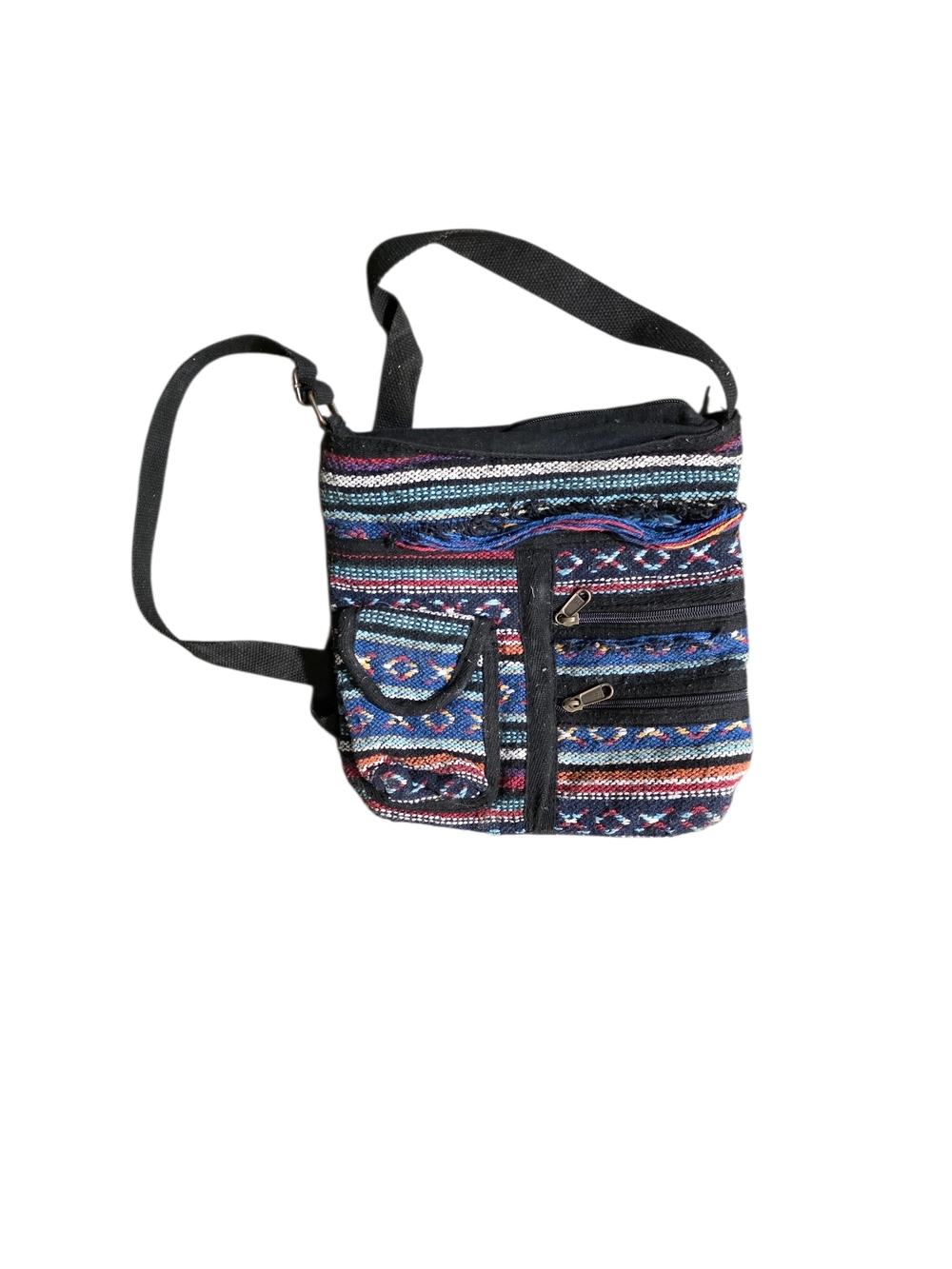 Boho Stripe Crossbody Bag - Multicolor